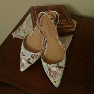 Christian Siriano floral kitten heels